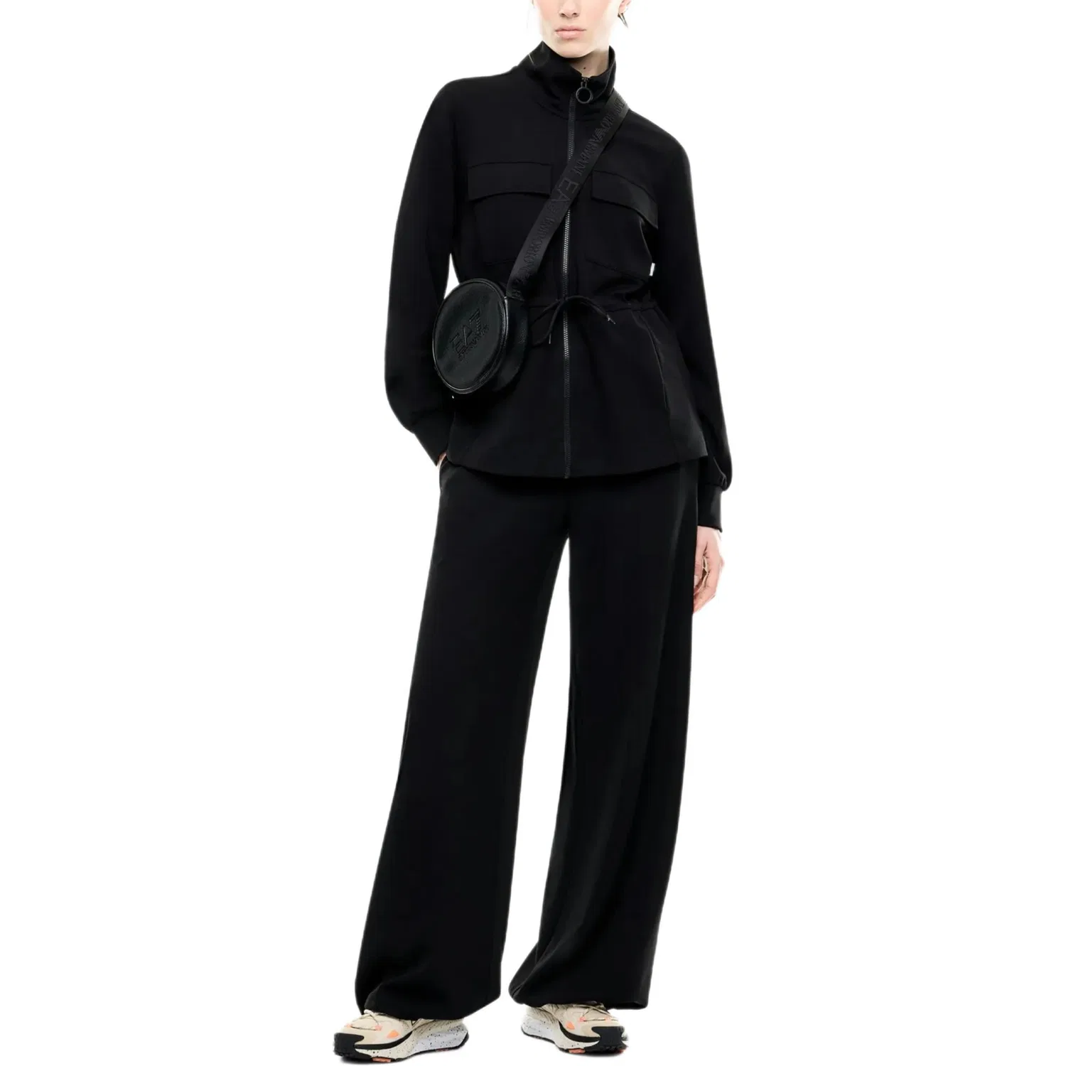 Трикотажные спортивные штаны свободного кроя, Black, EMPORIO ARMANI — фото 4