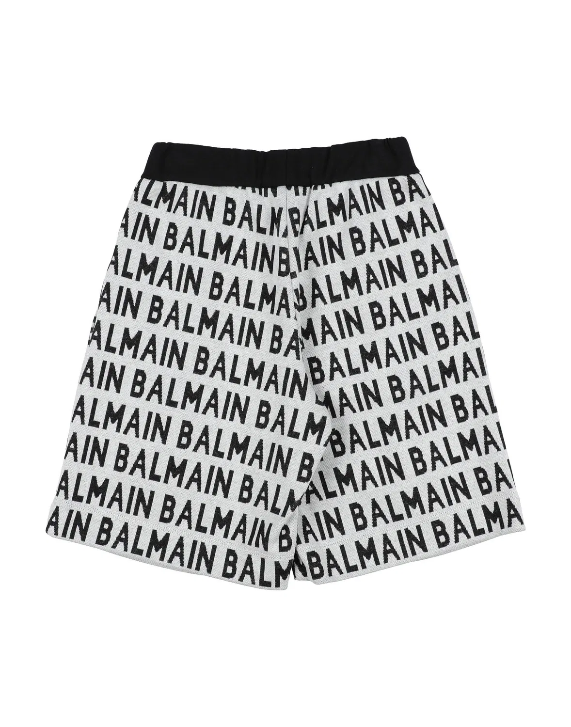 Детские шорты из флиса с принтом Balmain, светло-серый — фото 2