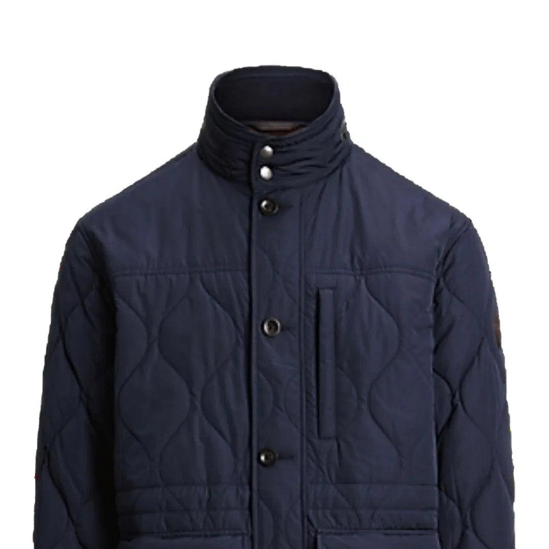 Мужская куртка-пуховик с воротником-стойкой Marine Blue Polo Ralph Lauren — фото 3