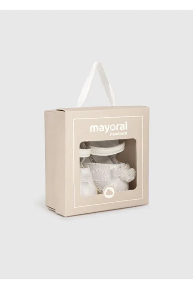 Детские тапочки-носки для девочек с липучкой Mayoral, White — фото 4