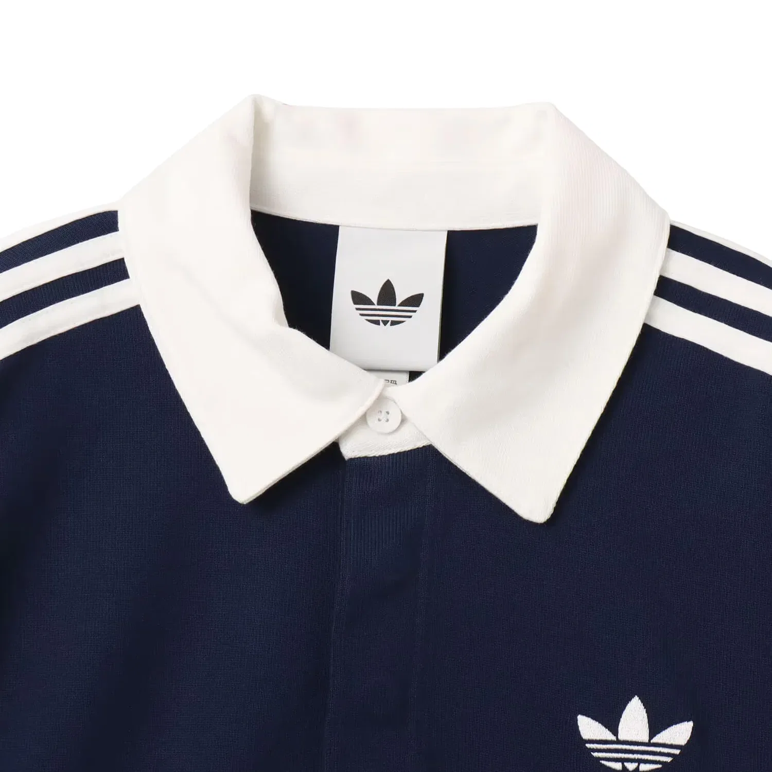 Мужское поло Three Stripes Rugby Polo Shirt Asia Sizing 'Night Indigo' adidas, Night Indigo — фото 2