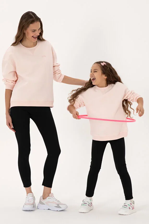 Детские свитшот для девочек с флисовой подкладкой U.S. Polo Assn., Light Pink — фото 3