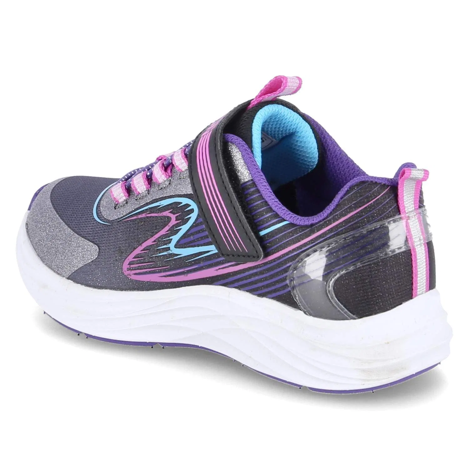 Детские кроссовки для девочек Skechers GO Run Accelerate, Black Multicolor — фото 4