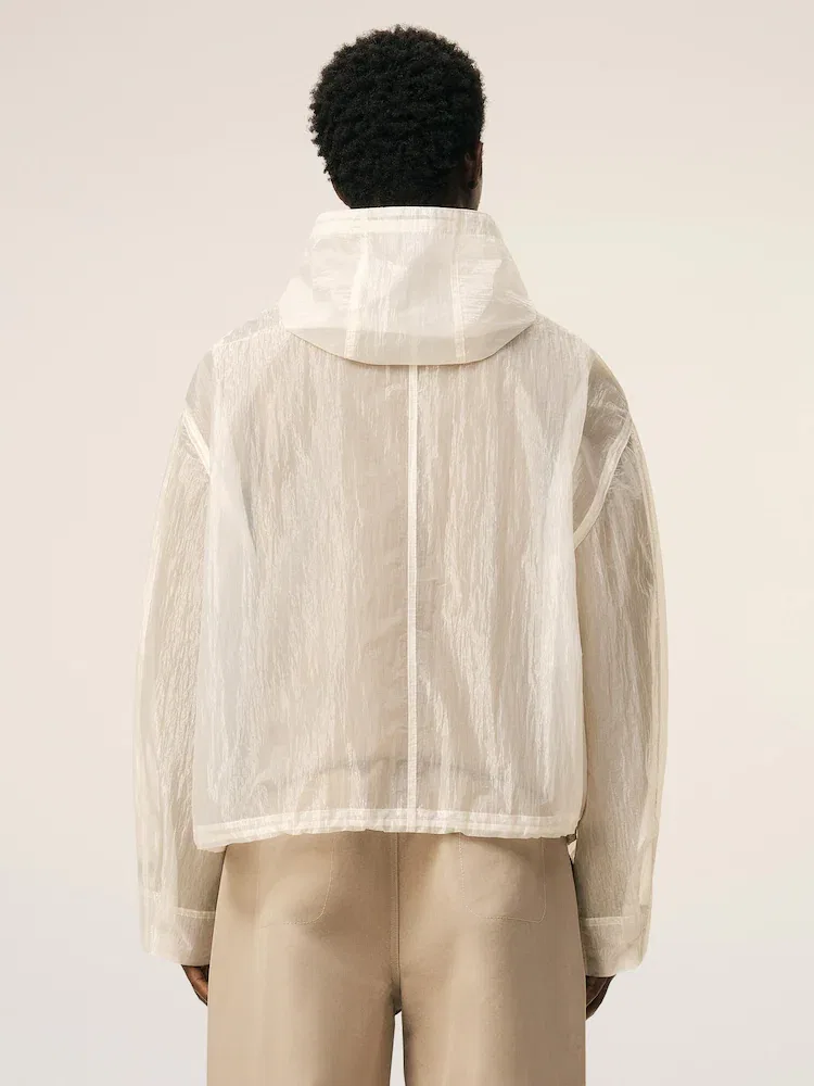 Ветровка AMI PARIS Zipped Windbreaker, White — фото 4