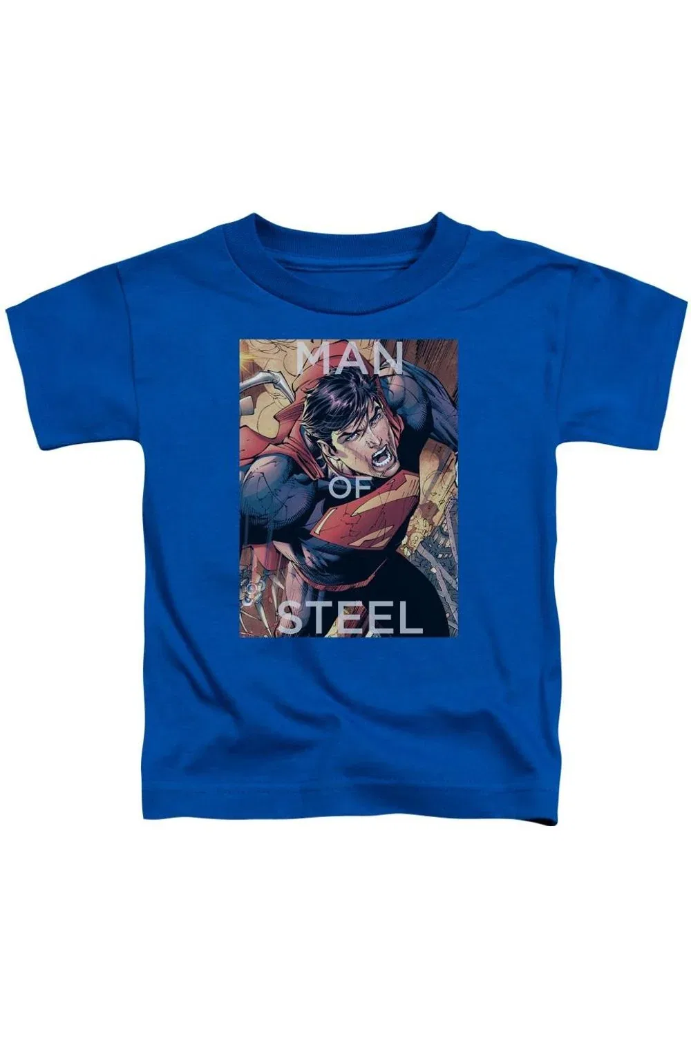 Детская футболка с принтом Superman Flight Of Steel Gildan, Royal Blue