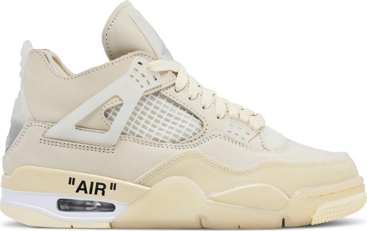 Кроссовки Off-White x Wmns Air Jordan 4 SP Sail, загар