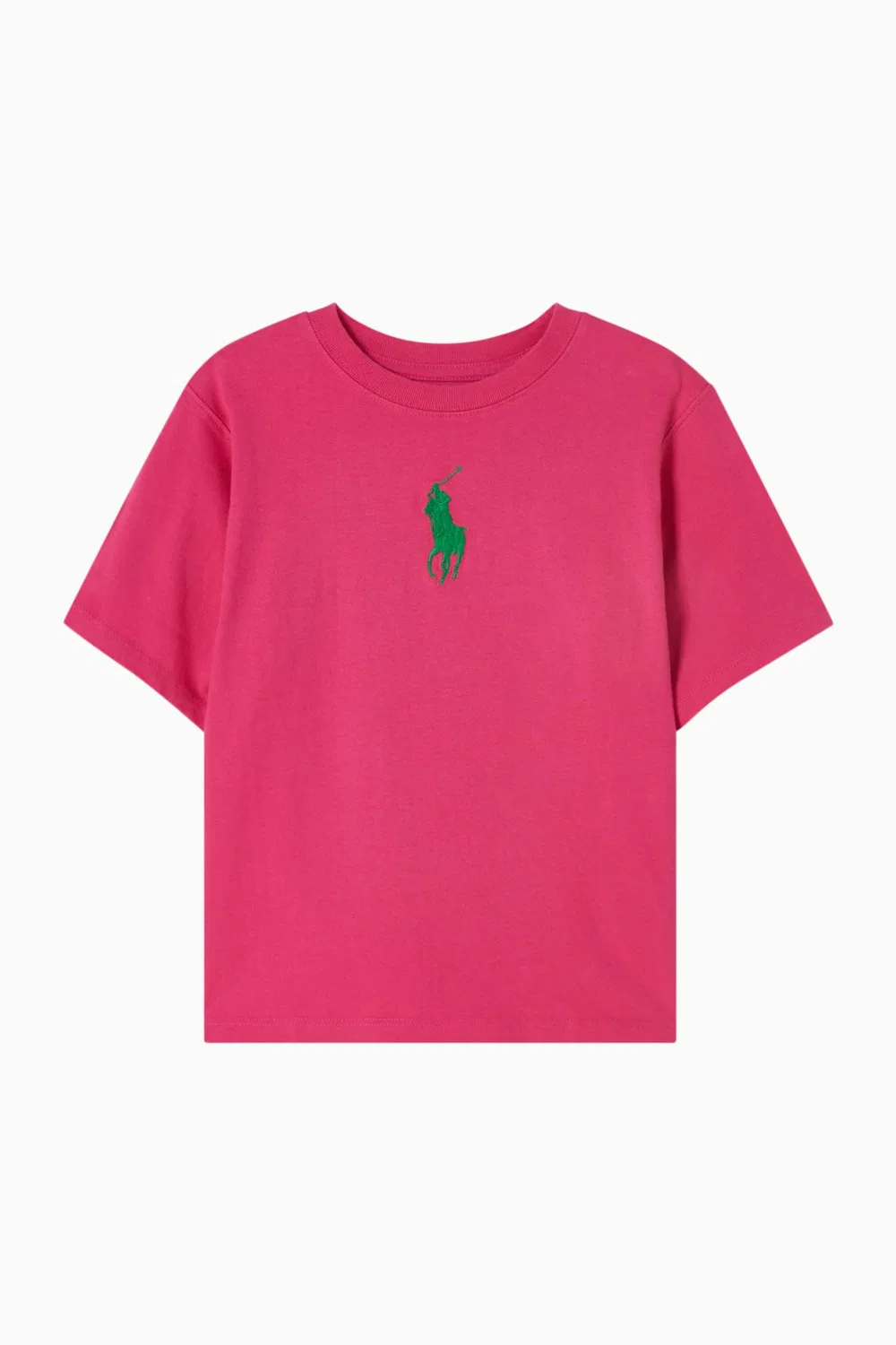 Футболка хлопковая с принтом логотипа Polo Ralph Lauren