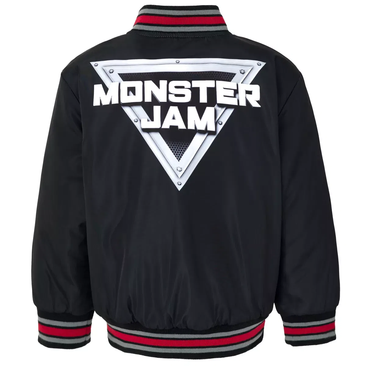 Детская куртка-бомбер с принтом Monster Jam Grave Digger El Toro Loco Megalodon Monster Jam, Black — фото 3