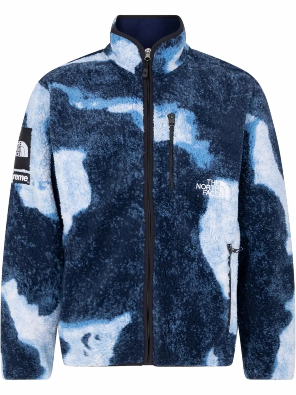 Supreme Флисовая куртка Bleached Denim - синий
