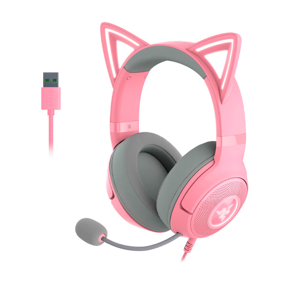 

Гарнитура игровая Razer Kraken Kitty V2, розовый