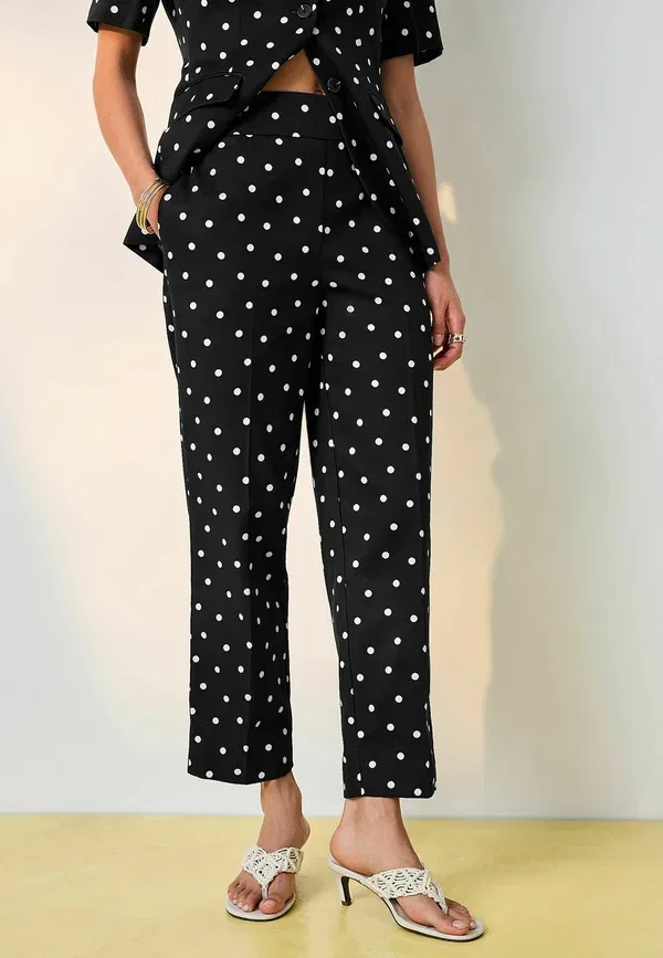 Брюки из лайоцелла и хлопка Regular fit Next Black, White, белый — фото 3