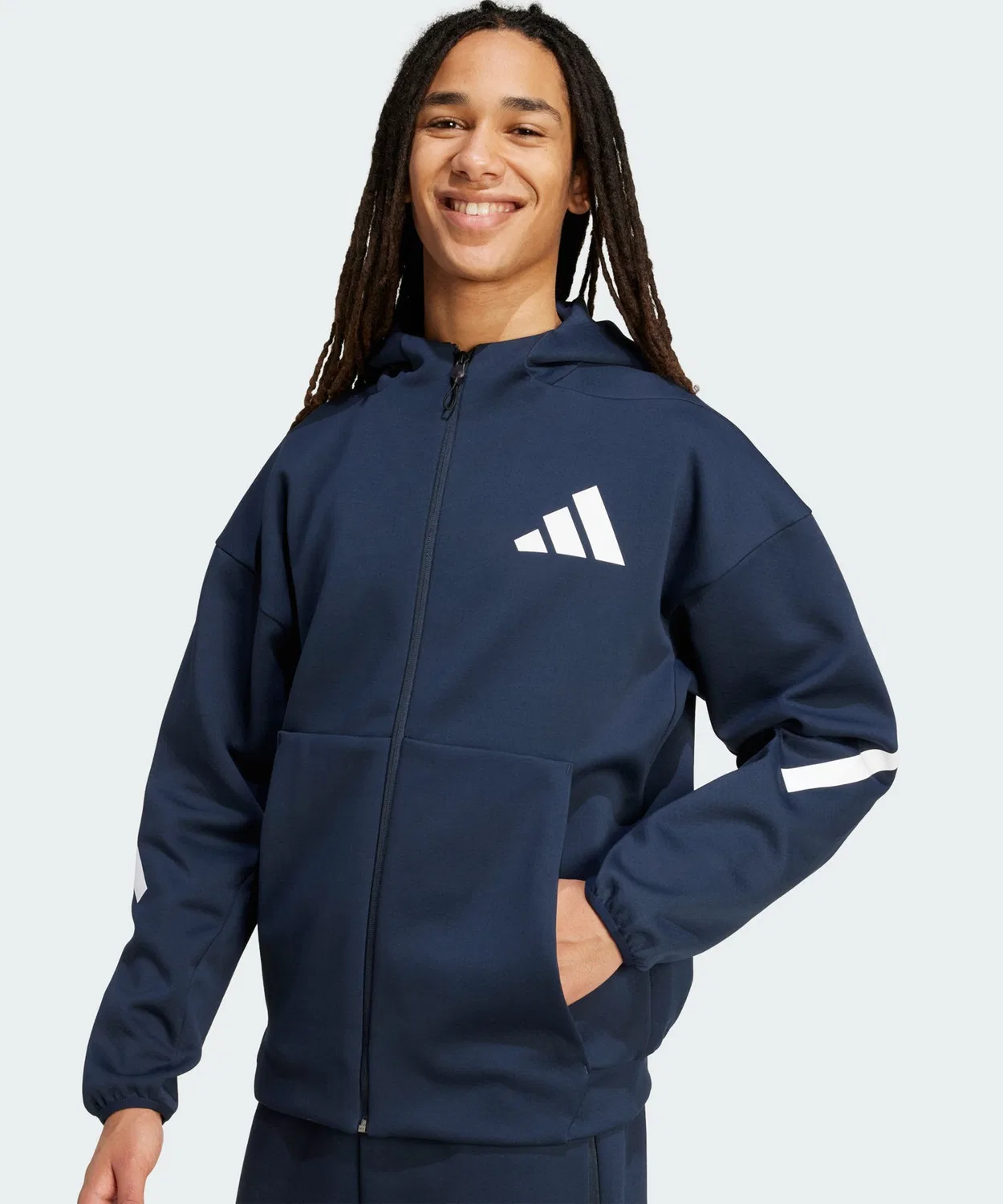Мужской худи с длинным рукавомZ.N.E. Full Zip Adidas, Blue