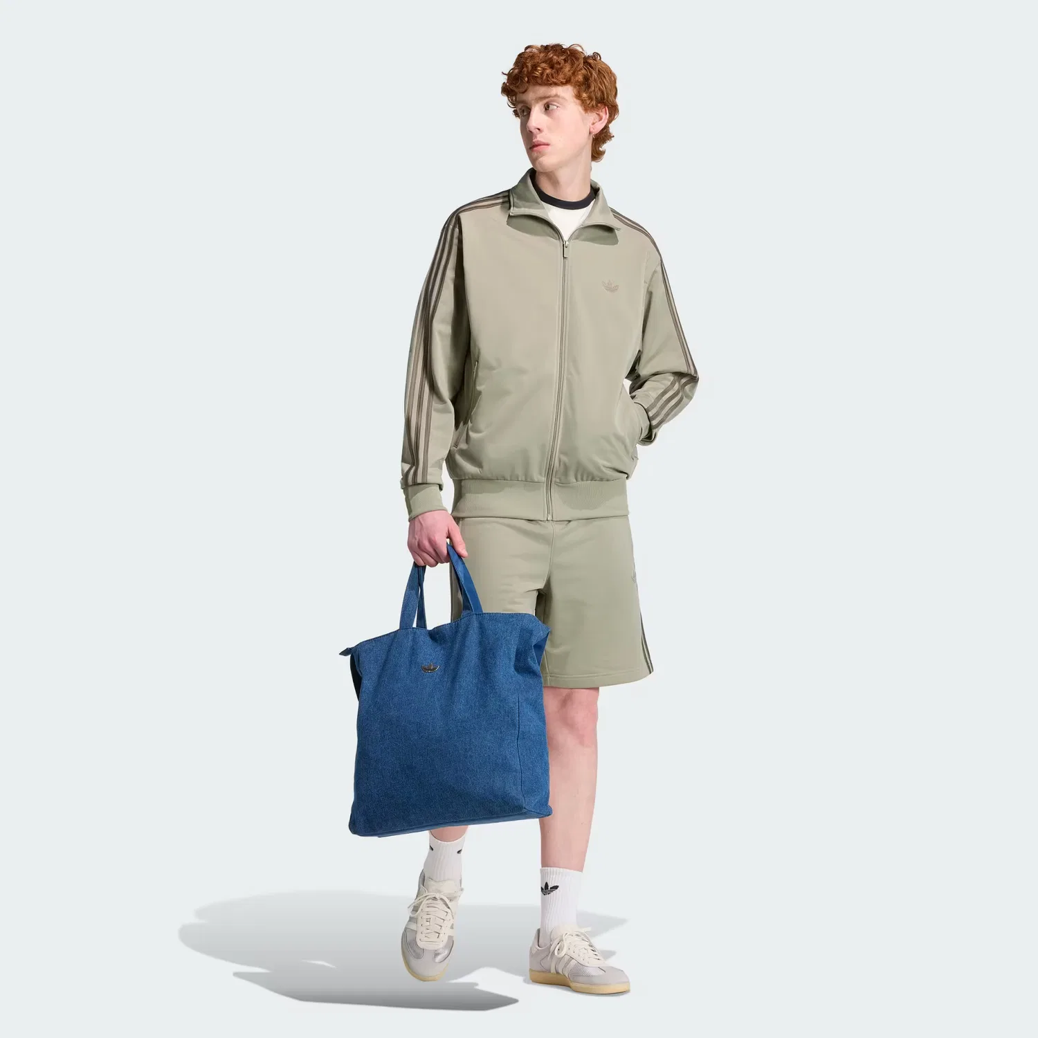 Мужские спортивные шорты с кулиской Firebird Adidas Originals, серебристо-серый — фото 3