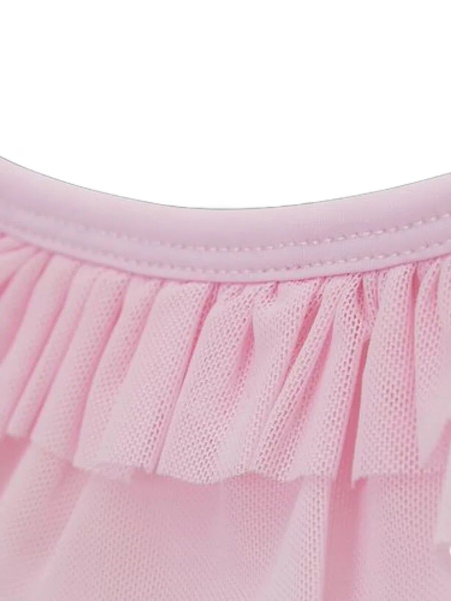 Кружевное и тюлевое платье розового цвета Lace & Tulles — фото 3