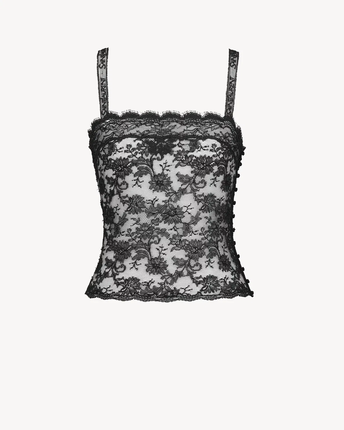 Кружевное бюстье SAINT LAURENT, черный