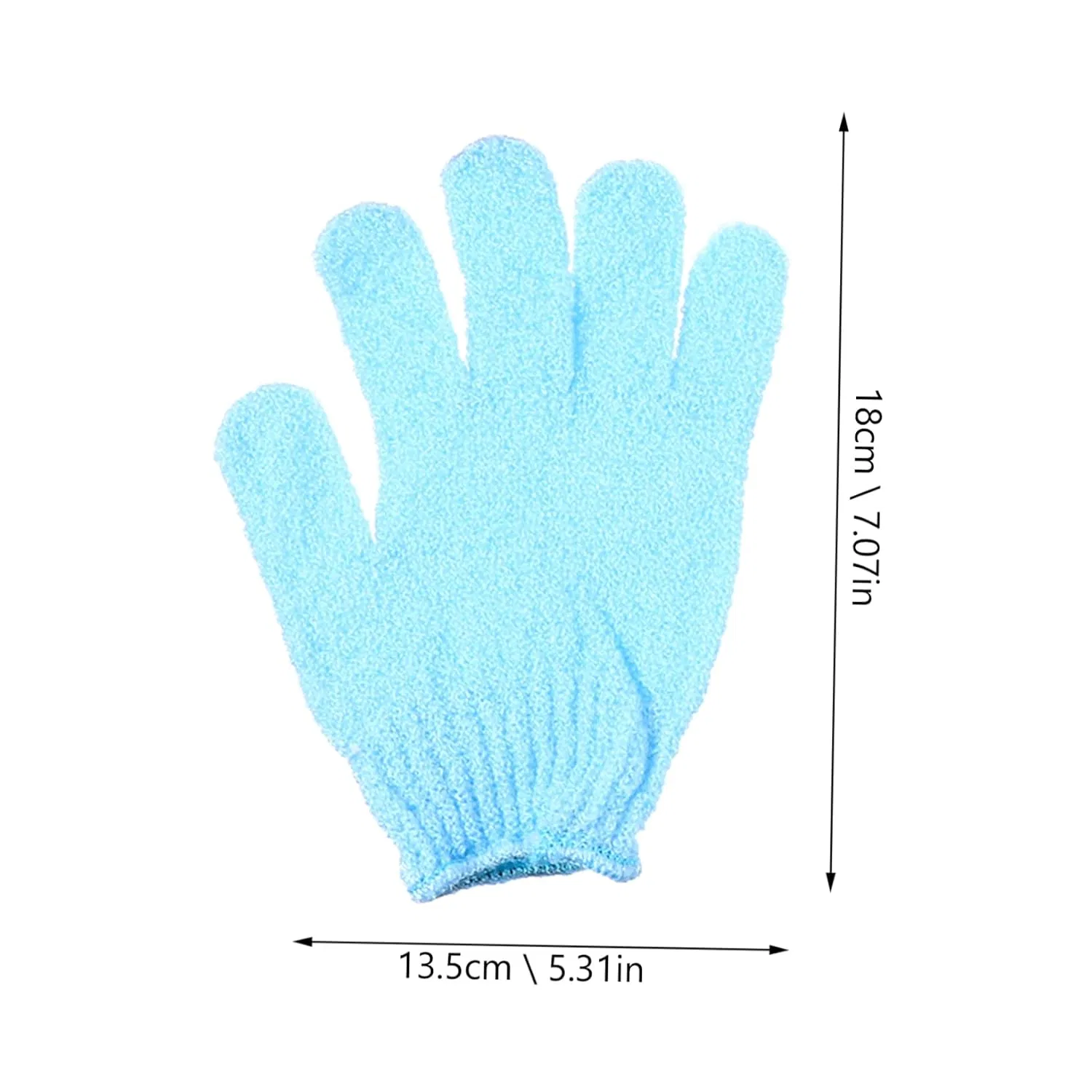 Перчатки для пилинга, 4 пары, Baluue, нейлон, Grey Green Blue Pink, 18x13.5x0.2 см — фото 3
