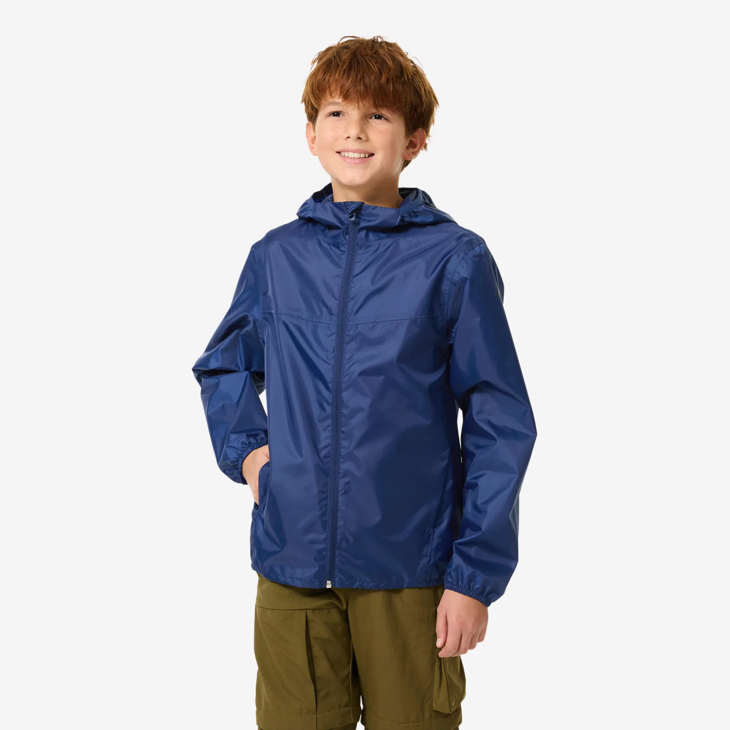 Детская ветрозащитная куртка MH100 Zip Quechua, Navyblau