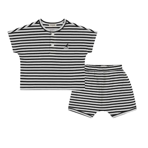 Комплект из футболки и шорт в полоску, sb 0a06 Kangol Kids, черный