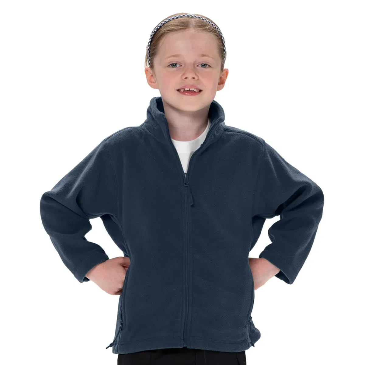 Детская куртка из флиса с молнией Jerzees Schoolwear, Navy — фото 2