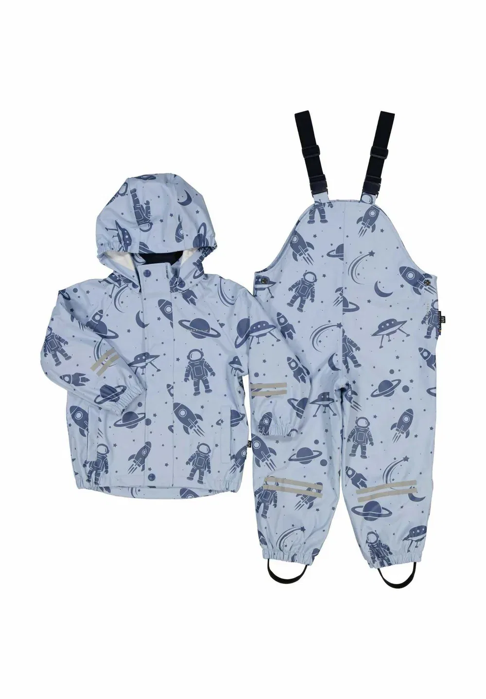 Флисовый комплект для космонавта - дождевик Geggamoja, Blue