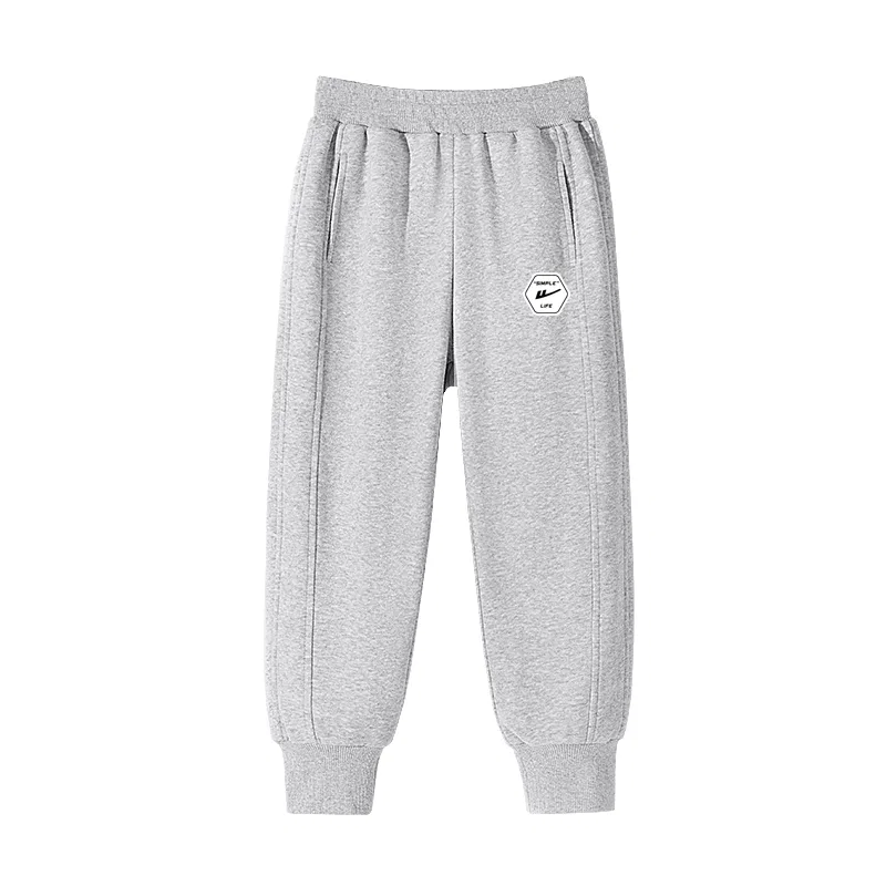 Детские спортивные штаны с принтом Gray/Hexagon Black Text K WARRIOR