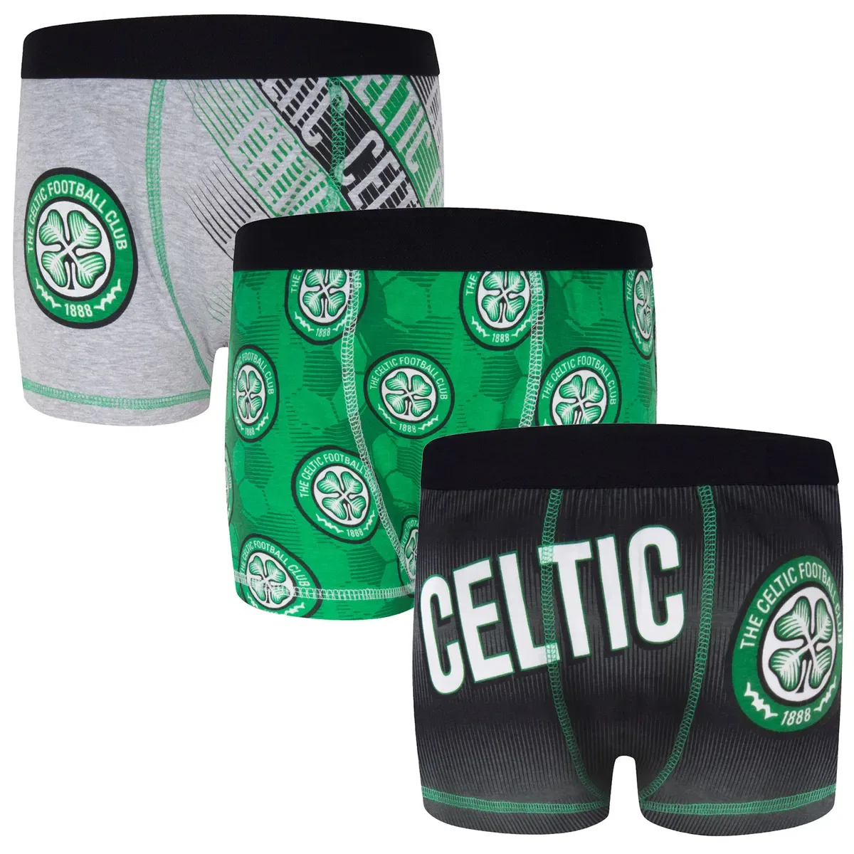 Детские боксеры 3 шт Celtic Fc, Black