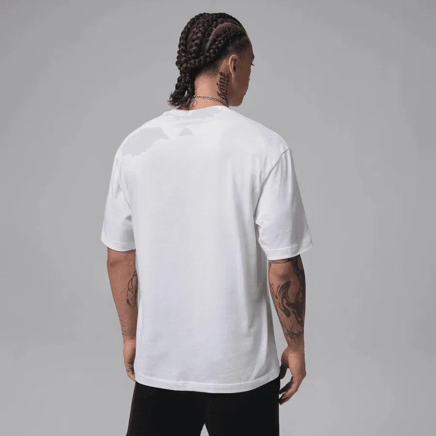Футболка с коротким рукавом из хлопка Jordan Brooklyn Jumpman Crew Nike, Белый — фото 2