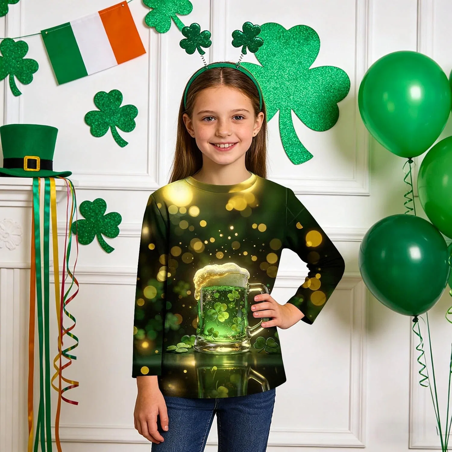 Футболка с принтом Shamrock, Zzalalana, мультиколор — фото 3