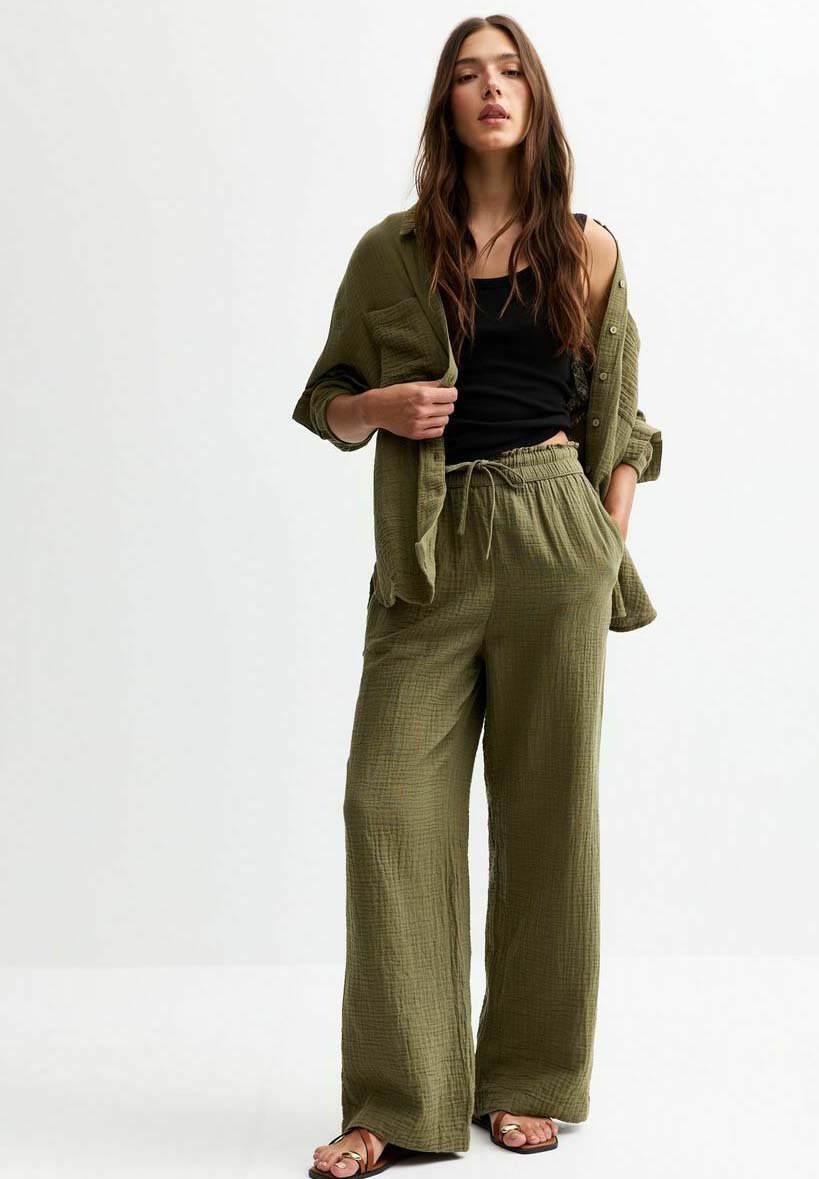

Брюки DOUBLE WIDE LEG New Look, хаки
