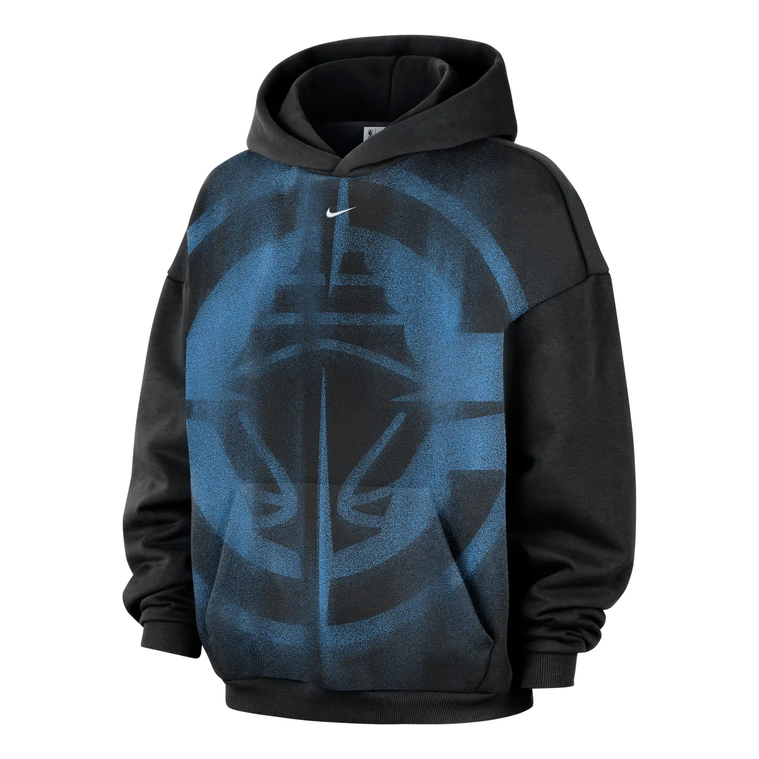 Мужское худи для баскетбола LA Clippers Standard Issue Fleece Hoodie 'Black White' Nike, Black/White