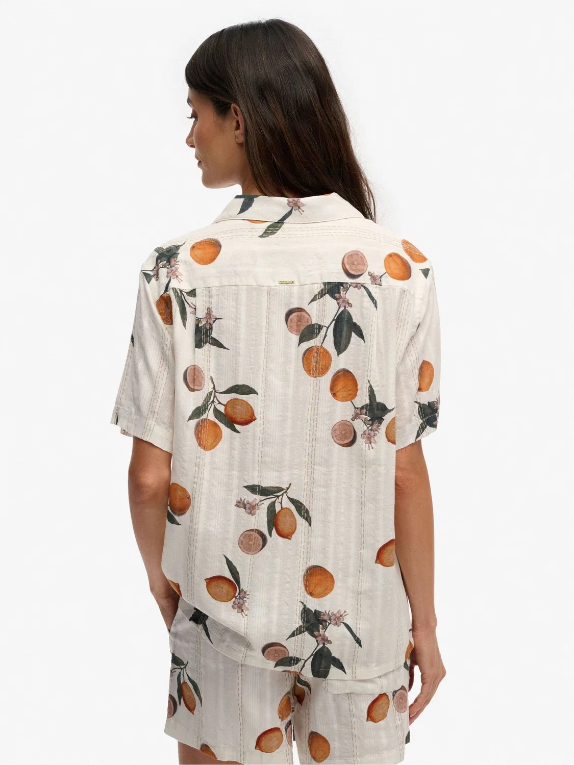Рубашка с коротким рукавом Beach Printed Superdry, кремовый — фото 2