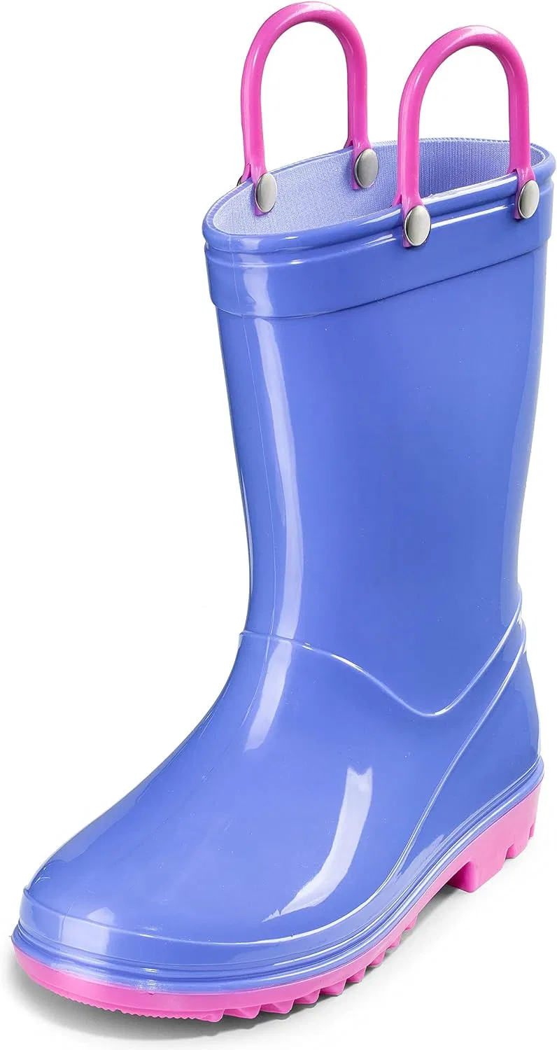 Детские дождевые сапоги с принтом Puddle Play, Periwinkle And Pink