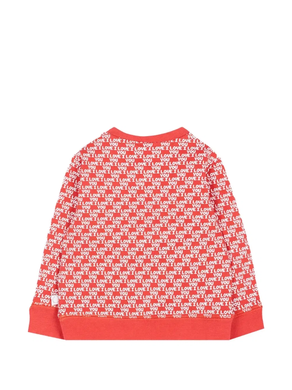 Хлопковый свитшот с надписью Stella Mccartney Kids, красный — фото 2
