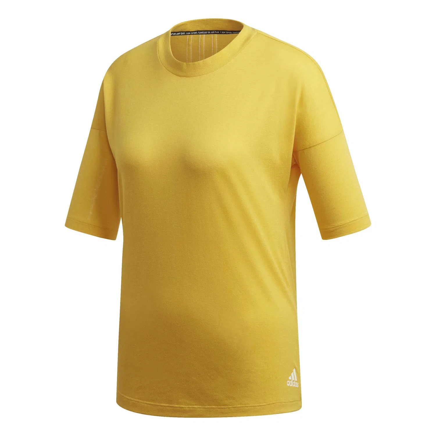 Женская хлопковая футболка Adidas Must Haves 3-Stripe Tee, Gelb
