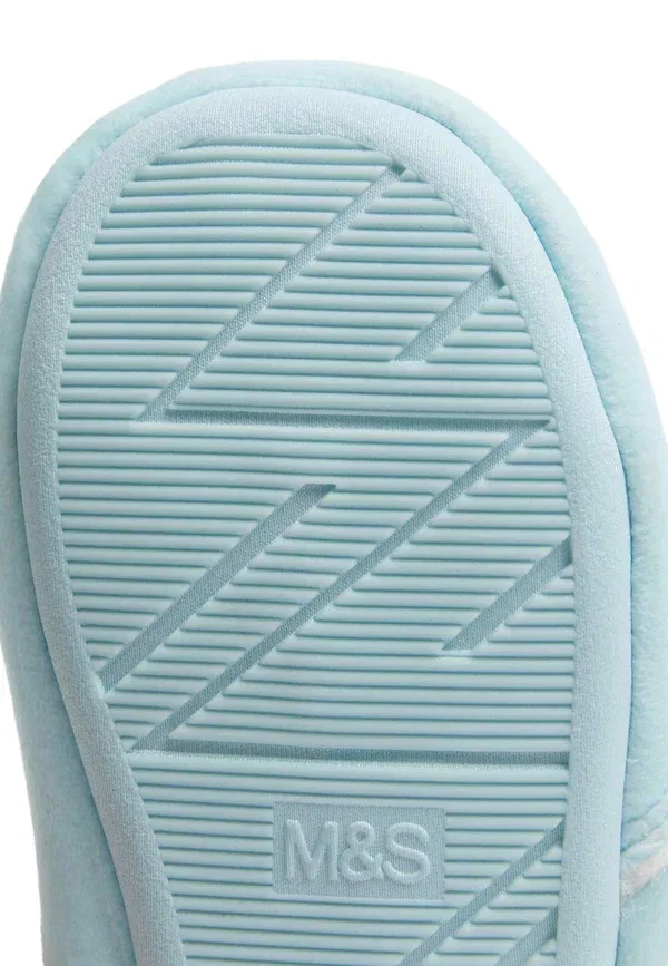 Тапочки с теплой подкладкой Paddington small Marks & Spencer, Light Blue Mix, светло-голубой — фото 3