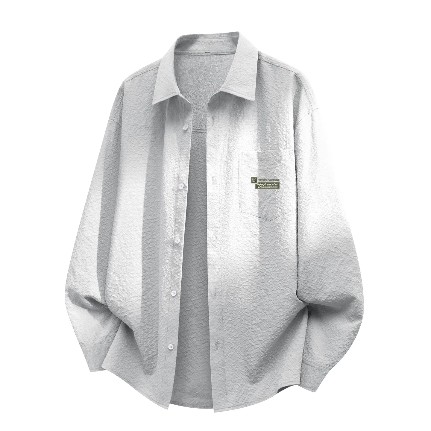 Детская рубашка с воротником MINISO, Reef Gray