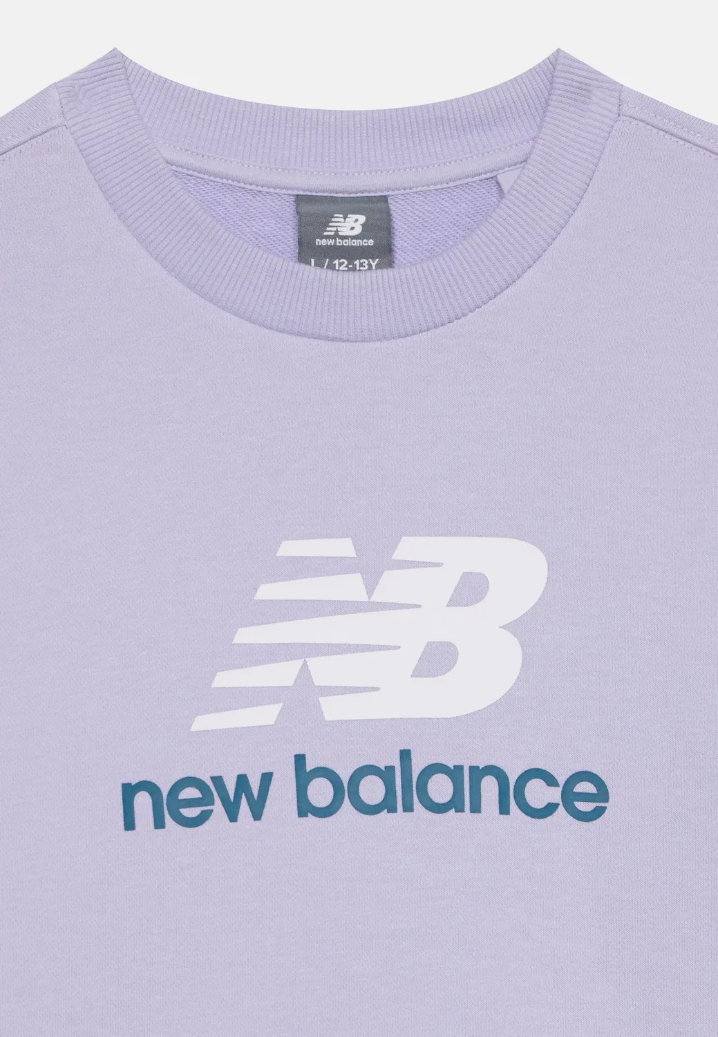 Толстовка с круглым вырезом и логотипом Stacked New Balance, Smoked Violet — фото 4