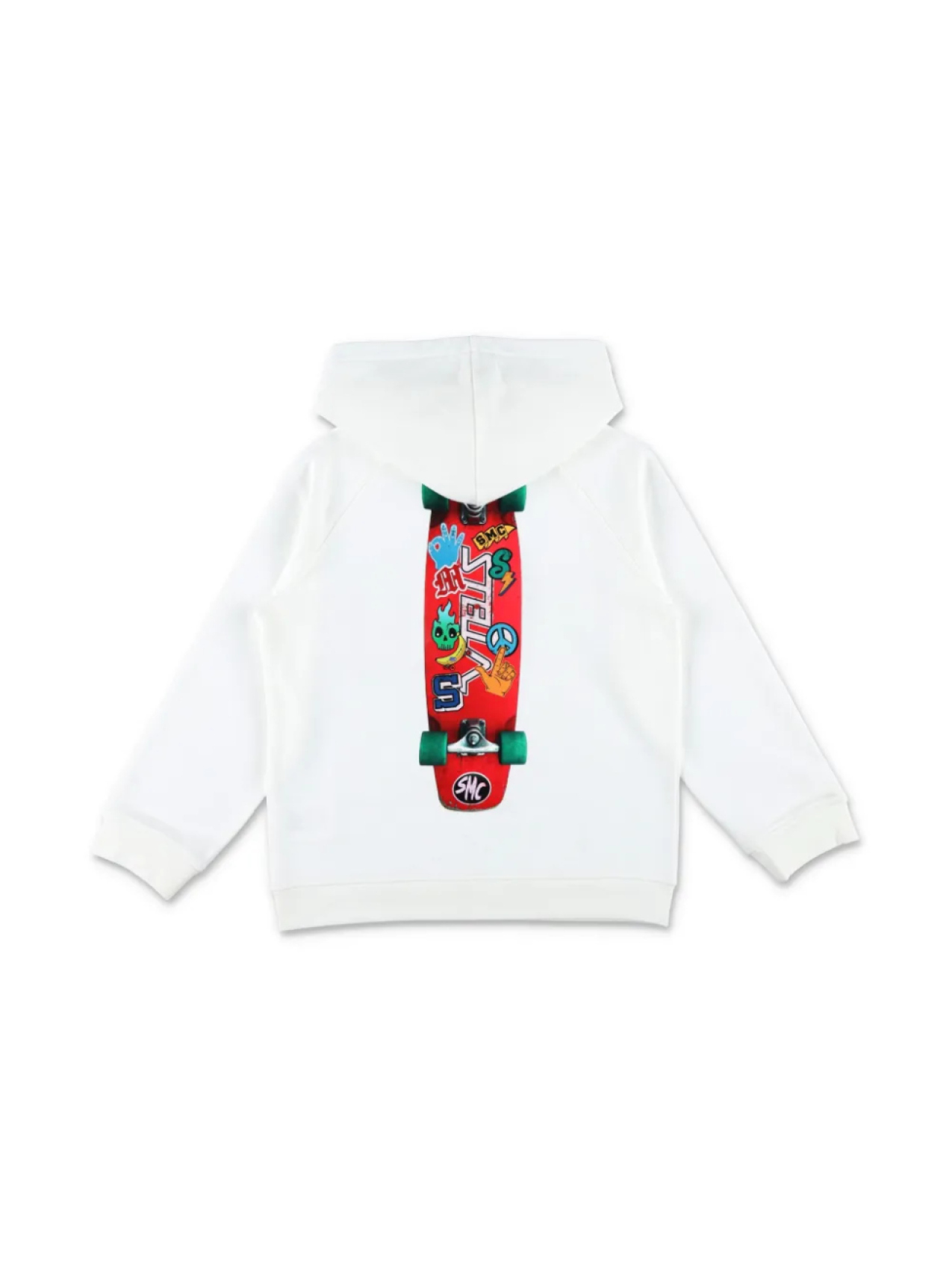 Толстовка с капюшоном Stella McCartney Kids из хлопка, белый — фото 2
