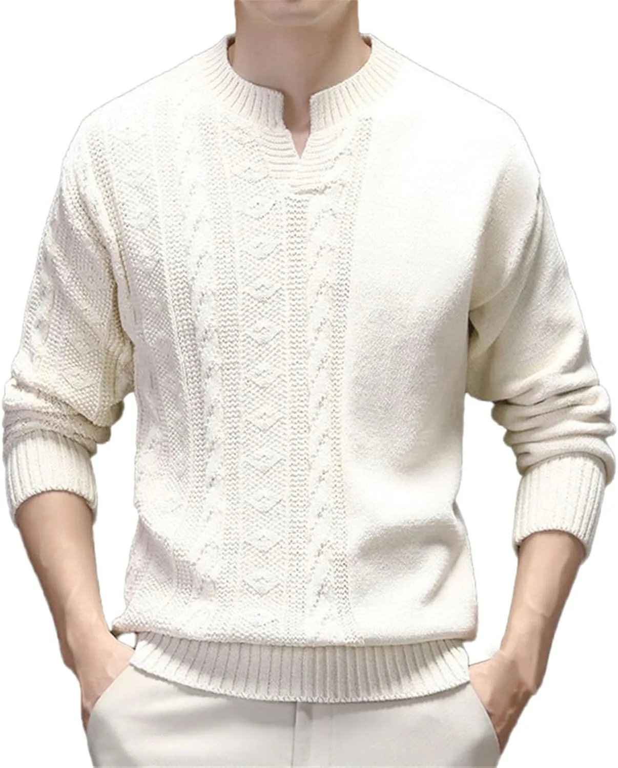 

Мужской свитер на осень и зиму, утепленный, с длинным рукавом CXLCZNKG