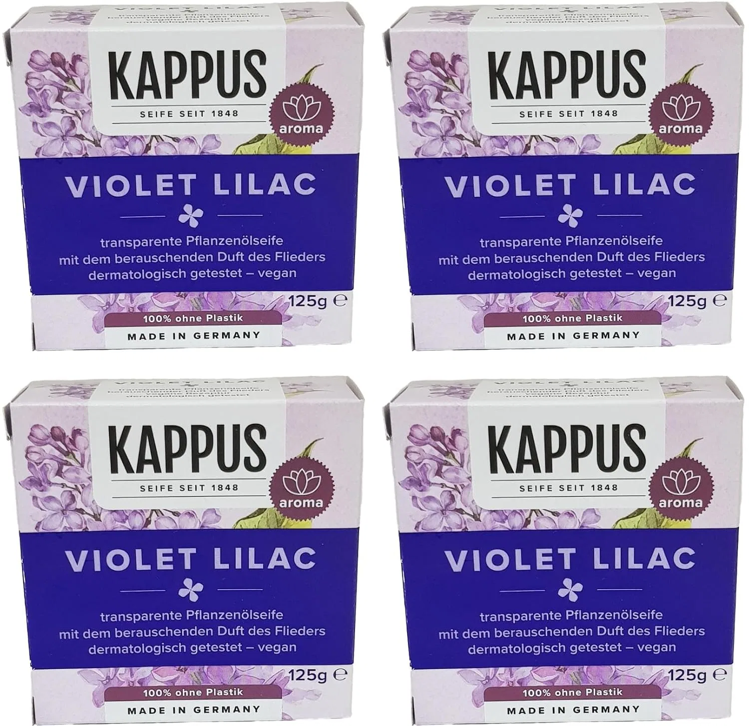 Мыло Kappus Lilac, 4 x 125 г Generisch