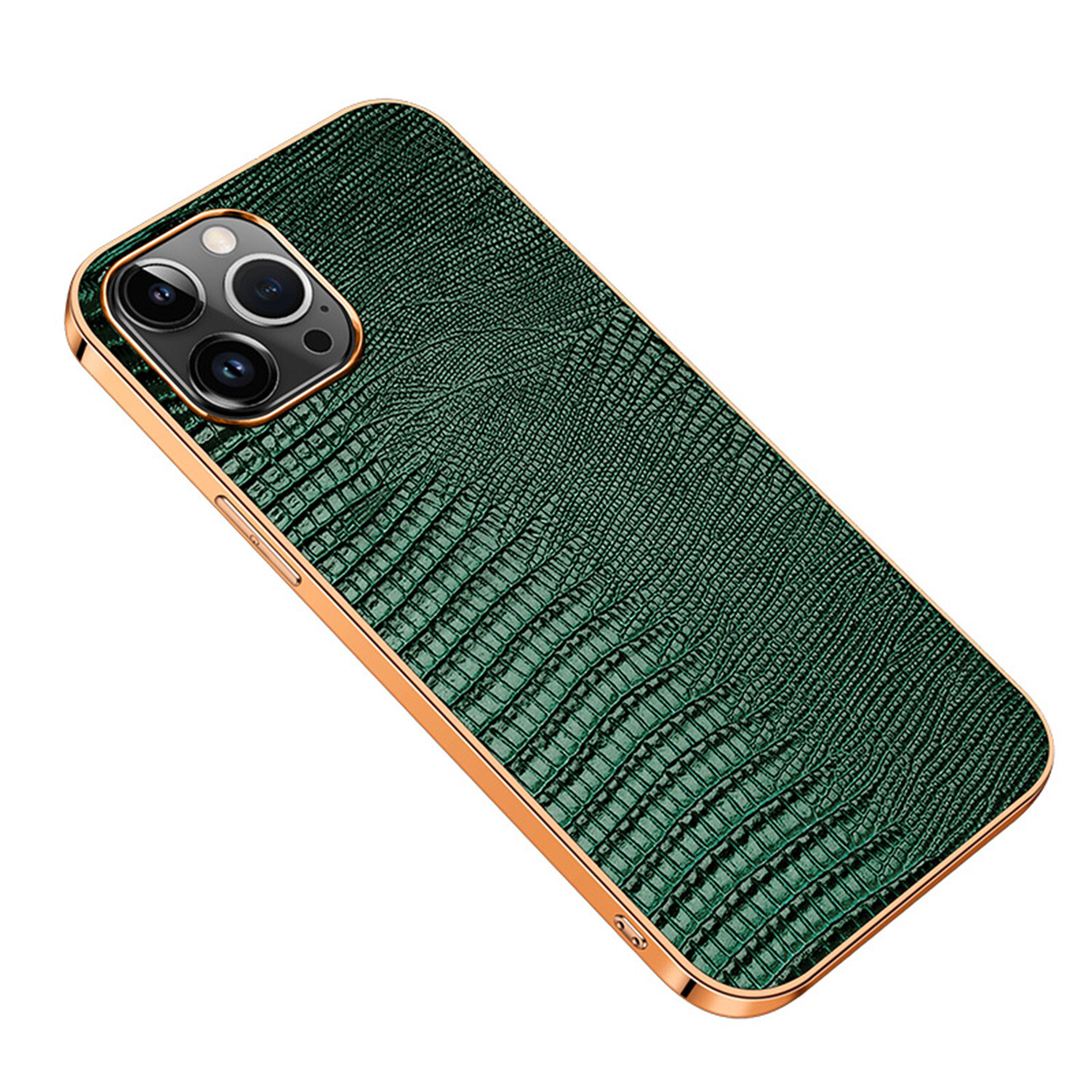 

Чехол для телефона Baohuguang Bao Huguang, Leather feels good|electroplated lizard pattern|emerald green