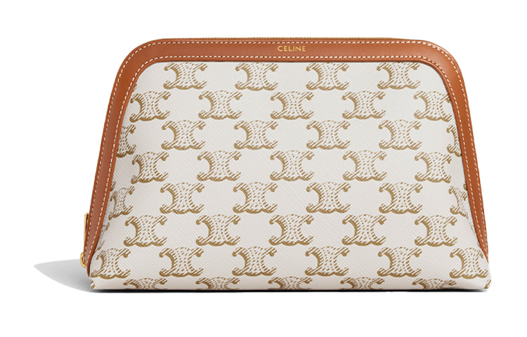 

CELINE Косметичка из коровьей кожи среднего размера женская белая