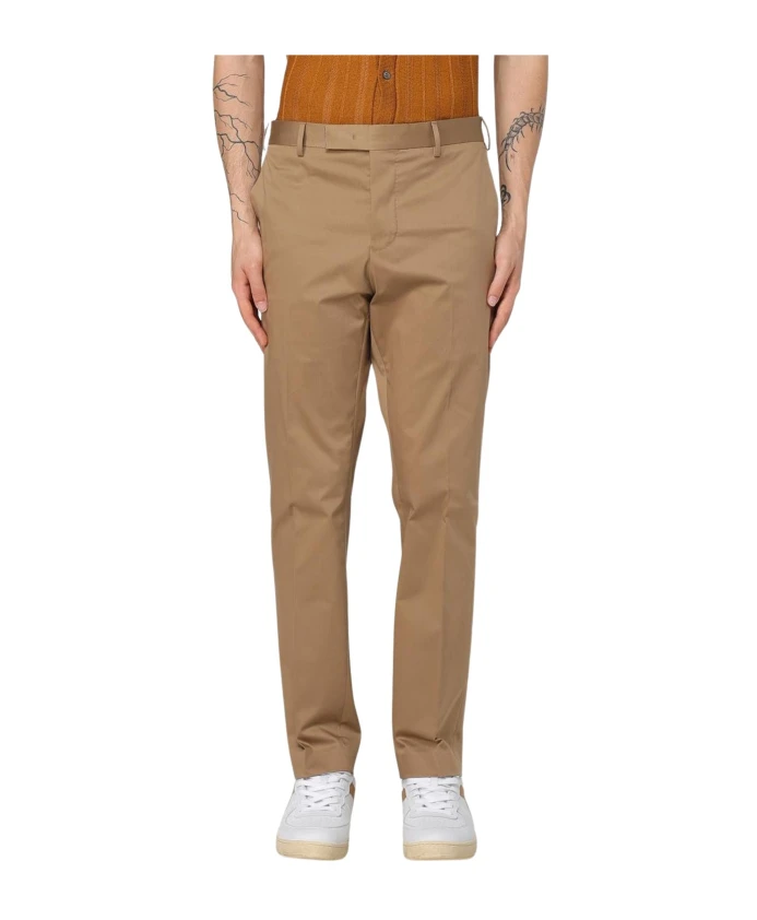 

Узкие повседневные брюки цвета "грязь" Pt Torino, коричневый