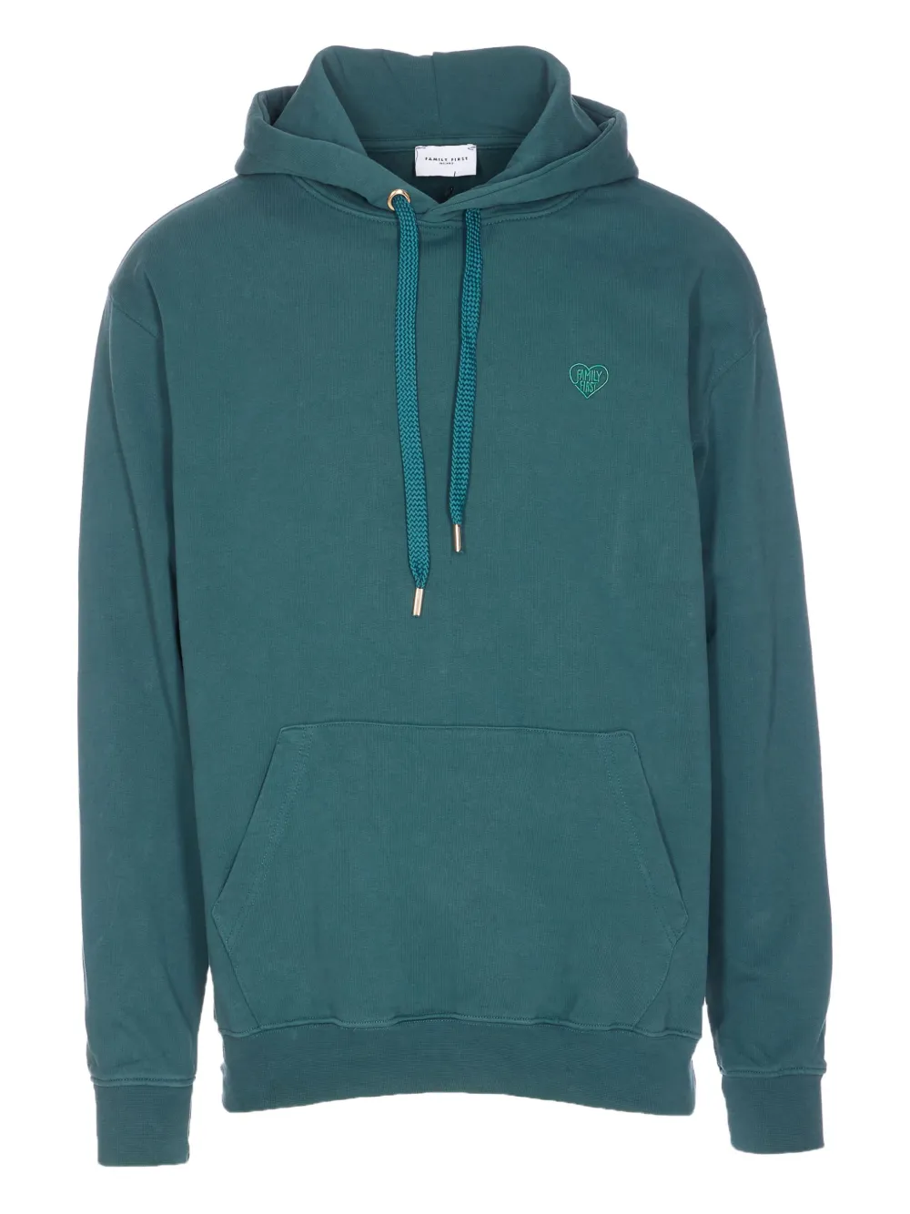 

Худи с вышитым сердцем Family First, зеленый