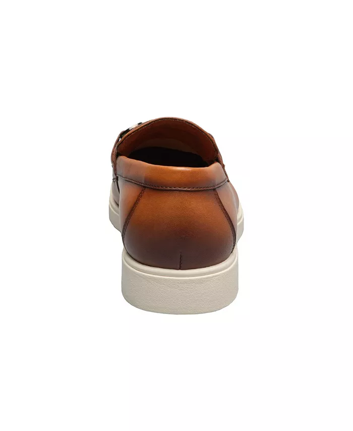 Мужские мокасины Samuel Moc Toe Bit Slip On Stacy Adams, коричневый/бежевый — фото 4