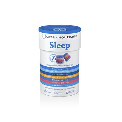 

Nourished Sleep 7-In-1 — диетическая добавка для качественного сна, 30 жевательных конфет Upsa