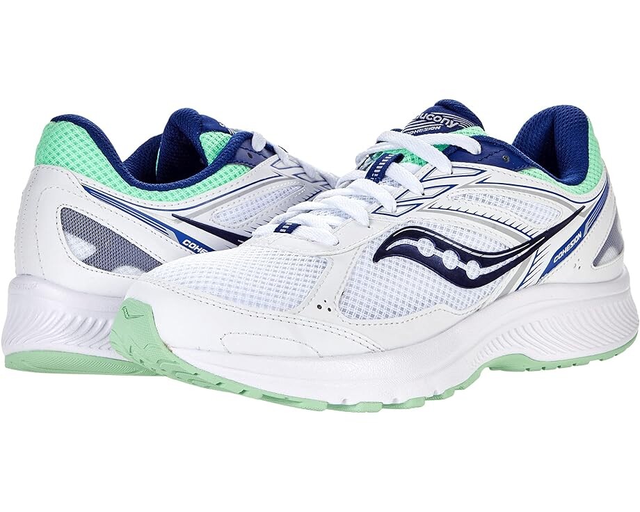 

Кроссовки Saucony Cohesion 14, цвет White/Navy/Mint
