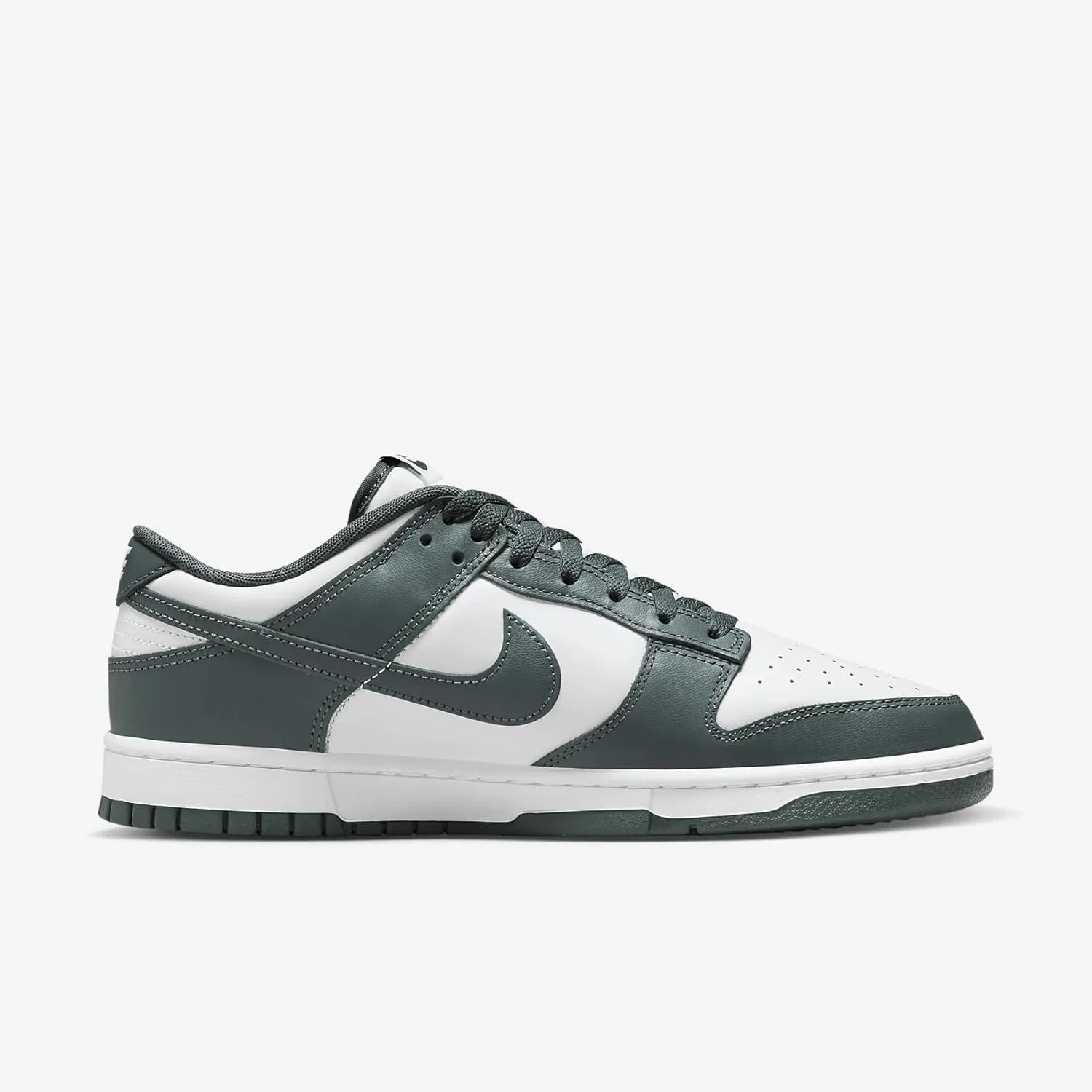 Мужские скейтбордистские кроссовки Nike Dunk Low Retro, белый/зеленый — фото 3