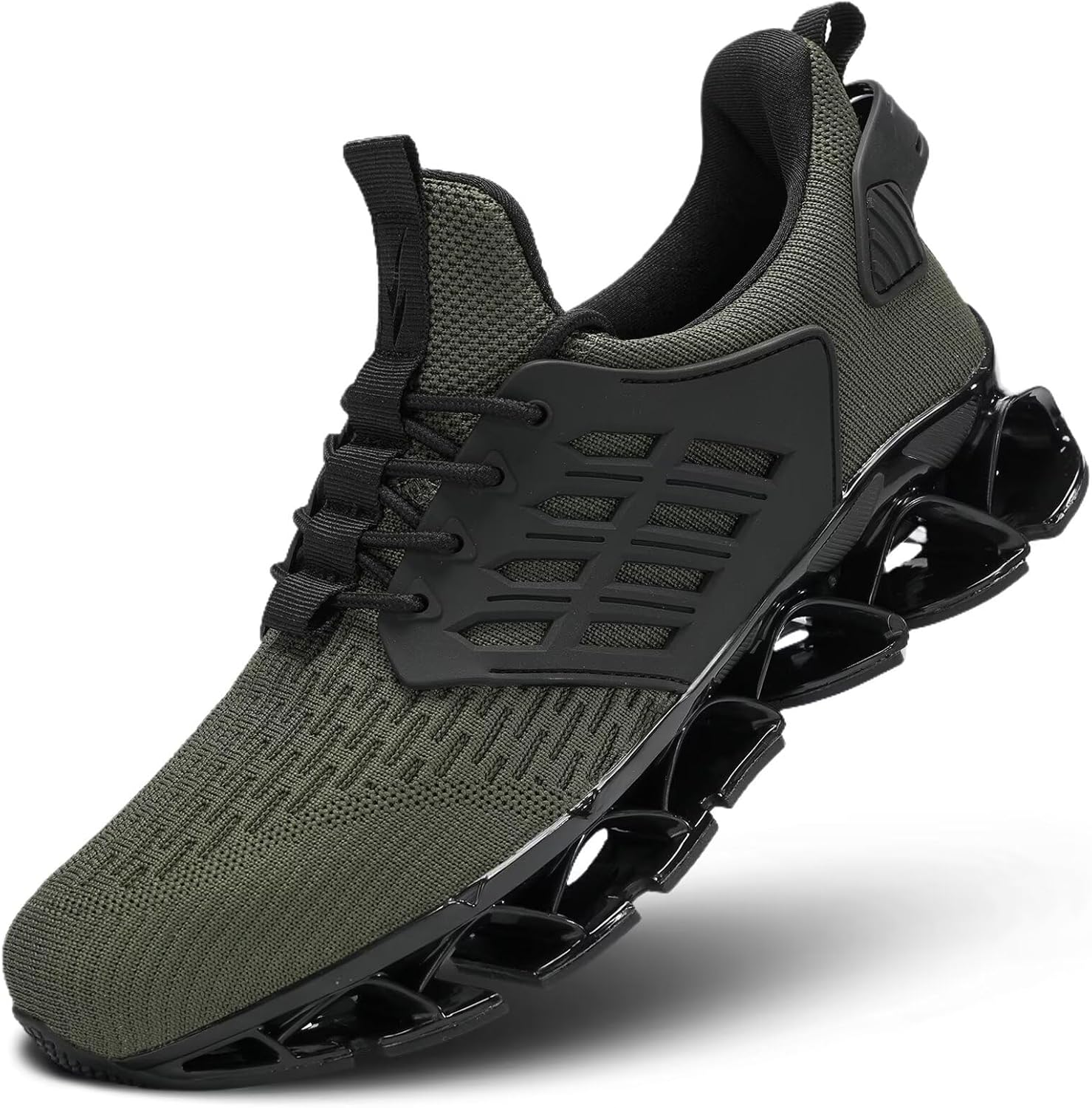 

Мужские слипоны для ходьбы и бега, теннисные кроссовки Blade, повседневные модные кроссовки, удобные, с противоскользящей подошвой, для работы, спорта и тренировок Hetohec, зеленый