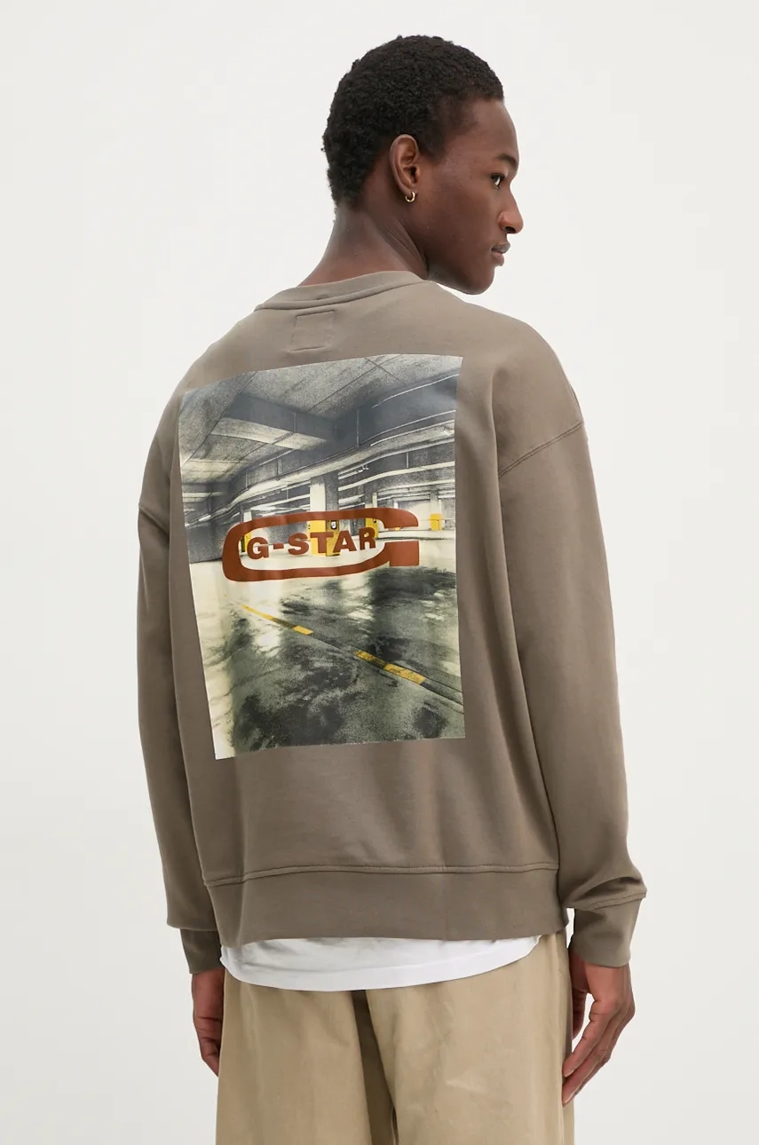 

Хлопковая толстовка G-Star Raw, зеленый